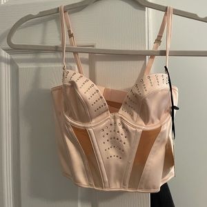 HONEY BIRDETTE CRYSTAL BUSTIER CHAMPAGNE CORSETTE